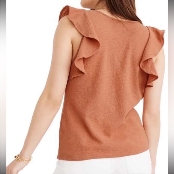 NEW Madewell Texture & Thread Ruffle Top - Picture 8 of 10